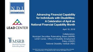 Financial Literacy Event Part One Ndi, Lead Center And Msrb