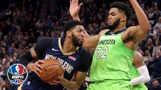 Karl-Anthony Towns grabs  27 rebounds vs. Anthony Davis, Pelicans | NBA Highlights