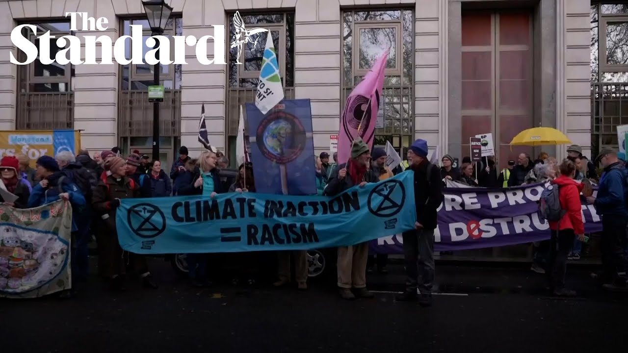 London protest urges Cop28 leaders to do more to tackle climate change on global day of action