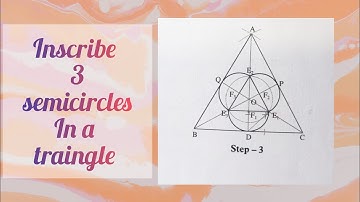 Inscribe 3 semi circles in an equilateral triangle.
