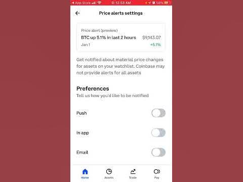 How to DISABLE PRICE ALERTS NOTIFICATIONS in COINBASE app? - YouTube
