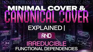 DBMS Lecture 16: Minimal Cover & Canonical Cover Explained | Irreducible Functional Dependencies