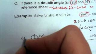 Alg2 Solving trig eqs with double angle substitutions