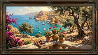 Frame TV Art with Music: 4K Vintage Ocean Landscape – Relaxing Coastal Grandmother Beach View