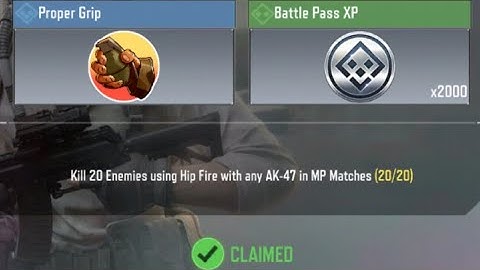 Call Of Duty Mobile Kill 20 Enemies using Hip Fire with AK-47 in MP Matches Task Complete