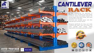 Heavy Duty Cantilever Rack | Warehouse Storage Solution for Pipes & Steel | Bari Engineering