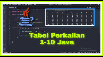Membuat Tabel Perkalian 1 - 10  |  Pemrograman Java