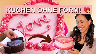 Schneller & Einfacher Herz-Kuchen für Valentinstag  Keine Spezialform Nötig!