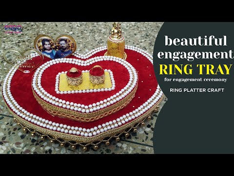 Buy Wedding Ring Plate Customised Engagement Ring Platter Handmade Platter  Ring Ceremony Plate Wedding Favor Floral Tray Set for Bride Online in India  - Etsy