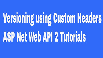 Versioning using Custom Headers ASP Net Web API 2 Tutorials