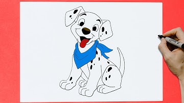 How to draw a Dalmatian from Disney