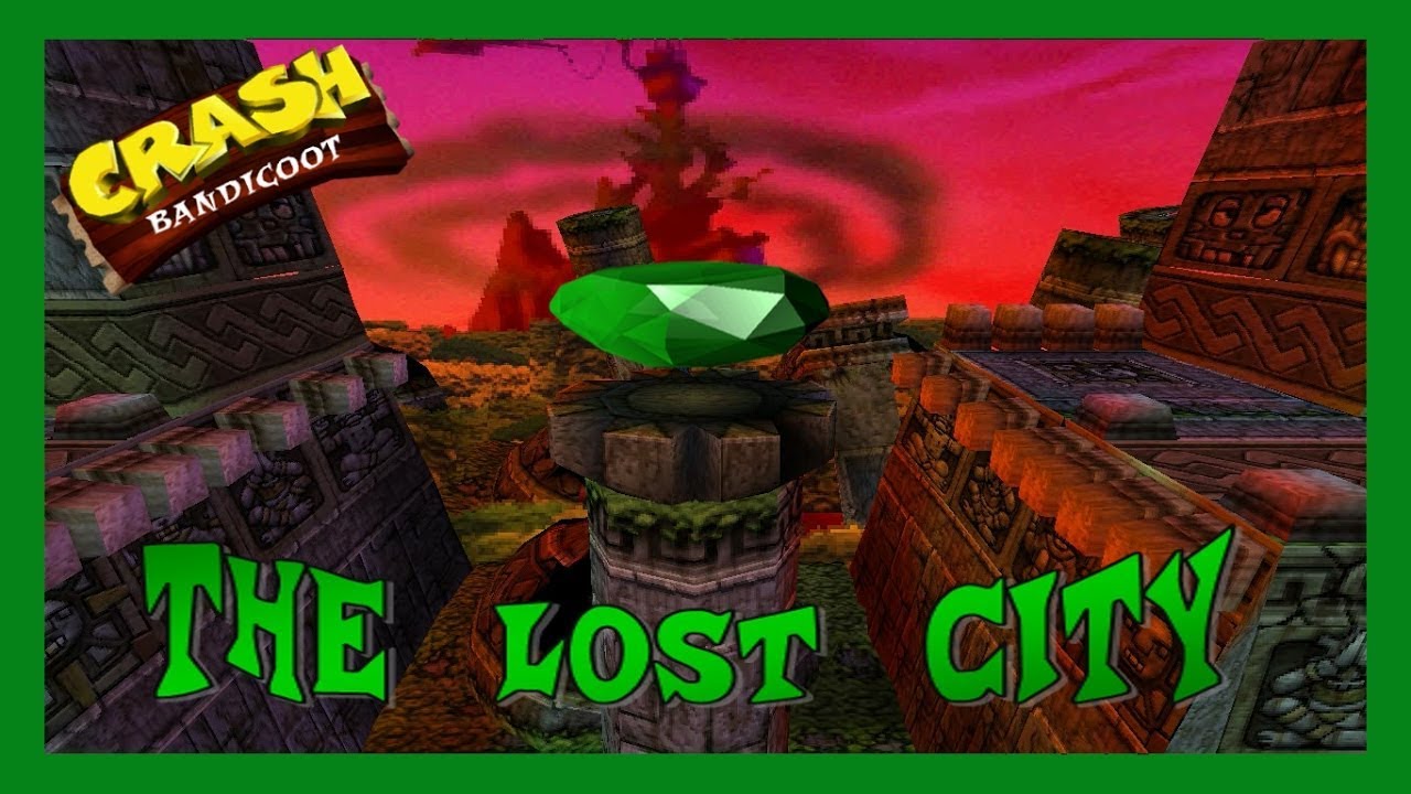 Crash Bandicoot The Lost City Grüner Edelstein