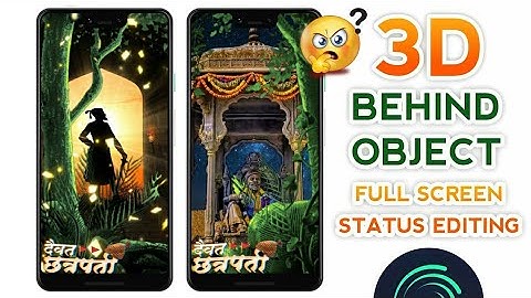 3D Trending Behind Object Status Video Editing || Alight Motion 4k Full Screen Moving Editing