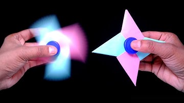 How to Make a Paper Fidget Spinner WITHOUT BEARINGS-Easy Invention