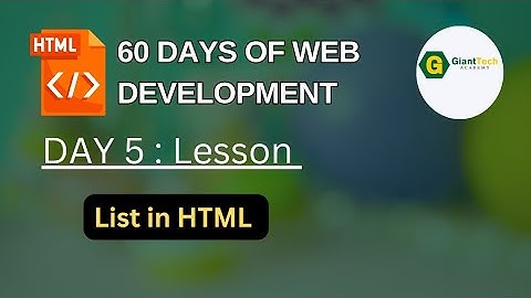 How to Create Lists in HTML | Easy Guide to Ordered and Unordered Lists