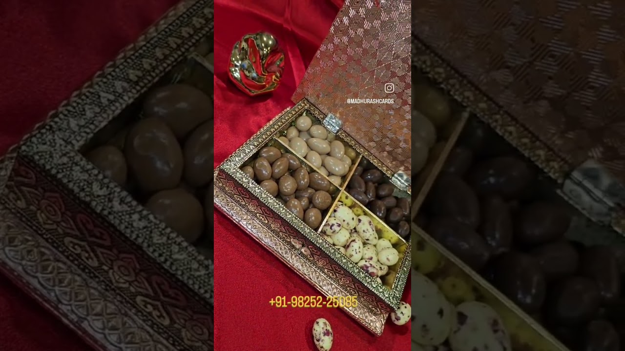 Premium Wooden Oxidized Dry Fruit Box – Perfect Return Gift for Weddings & Festivals