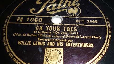Willie Lewis and his Entertainers, On you toes, Paris, 1936