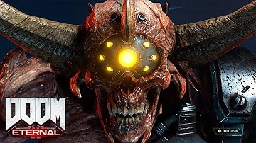 DOOM Eternal - Full Gameplay Walkthrough Part 4 - Boss Fight (PS4 Pro, No Commentary)
