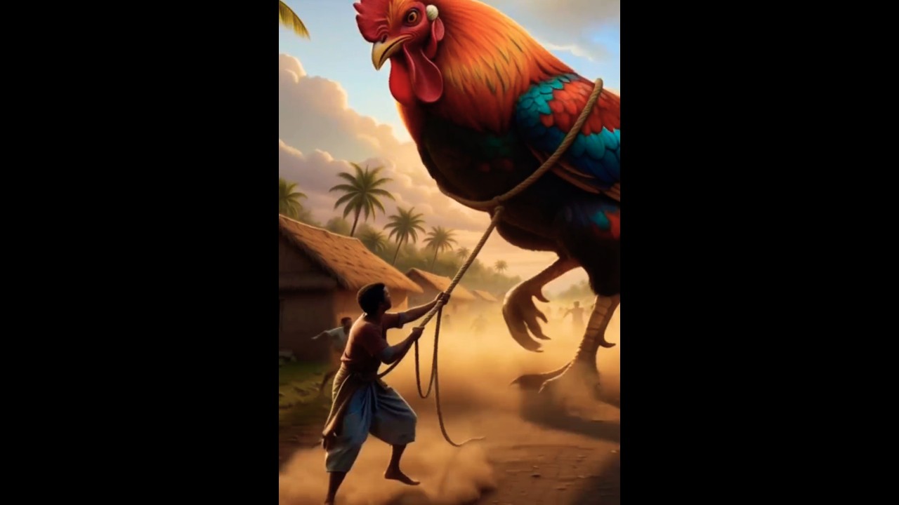 A hen  enters the village | True story of the pigeon and the hen 