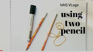 Arabic calligraphy using double pencil | Lesson 3 | Malayalam| for beginners | IshQ VLogs