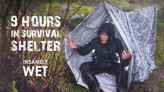 9 Hour Emergency Survival Shelter in Extreme Wet Conditions