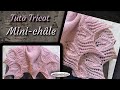 Tricot tuto pas  pas  mini chle avec bordure en dentelle