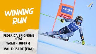 Brilliant Brignone cruises to Super G win at Val d'Isère | Audi FIS Alpine World Cup 23-24