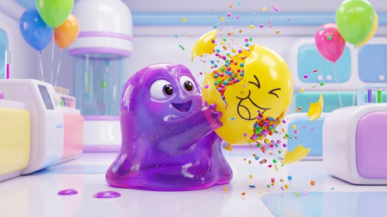 🌈 MAGIC SLIME EXPLOSION: NOVA & The Funny Balloons! (Satisfying 3D ...