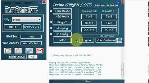 FastBatchFTP 4 0 TraceRoute - Ping - IPConfig
