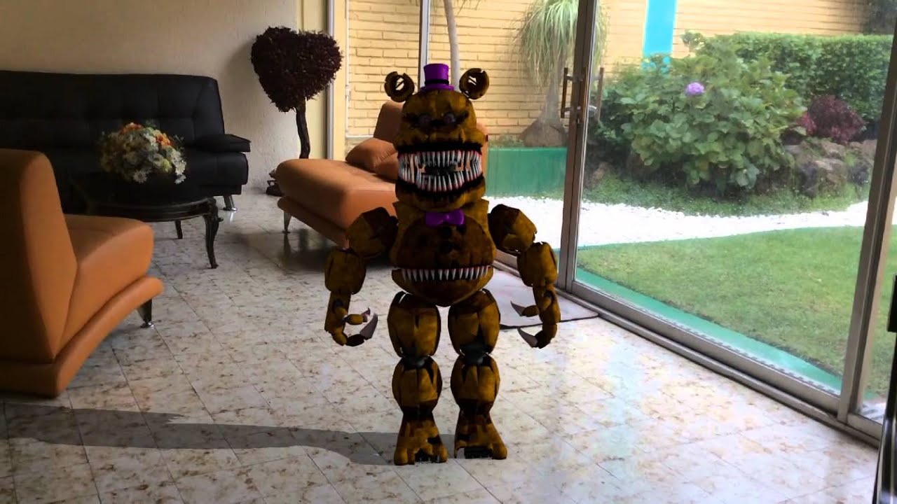 Nightmare Fredbear In Real Life (Blender Animation) - YouTube