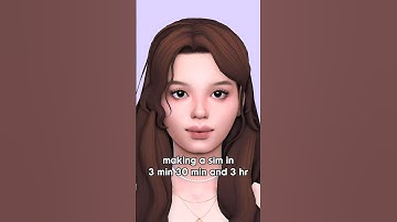 Making a Sim in 3 min 30 min and 3hr 🤔 | the sims 4 | #sims4  #createasim #thesims