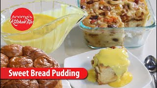 Sweet Bread Pudding with Custard