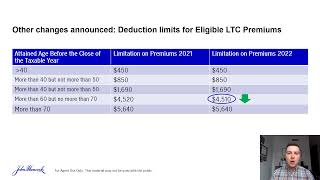 LTC Per Diem for 2022 Announcement from John Hancock