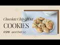 Chocolate Chip Oat cookies recipe | ASMR baking | Aesthetic