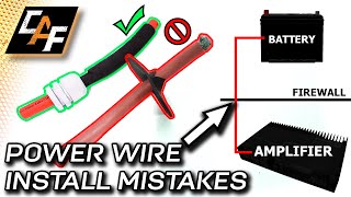 Run amplifier power wire like a pro!  How to install through firewall