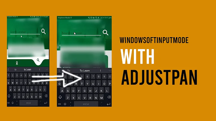 How to use android:windowSoftInputMode="adjustPan" in Android Studio- اردو / हिंदी