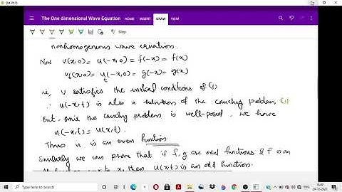 Lecture 13 - The Cauchy problem for the One Dimensional Wave Equation - Well Posedness (Part 5)