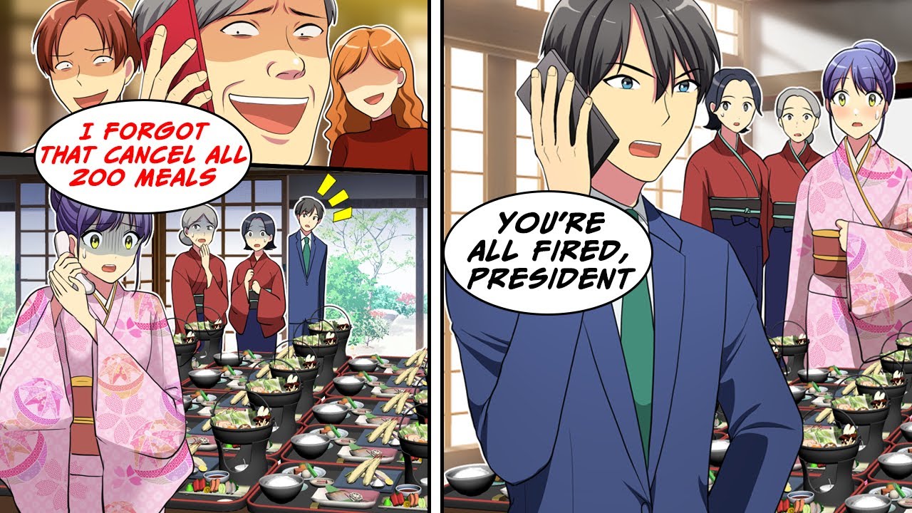 [Manga Dub] I'm temp;200-seat feast canned but... I called The CEO then He axed Them...!? [RomCom]