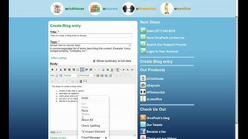 How to create a blog entry in drupal