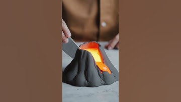 ASMR volcanic: the sound of cutting lava 🔪🔥