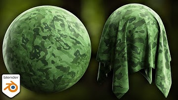 Procedural Green Camo Fabric Material (Blender Tutorial)