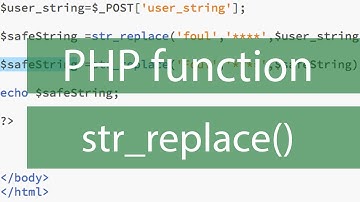 str_replace() - multi parameter functions in php