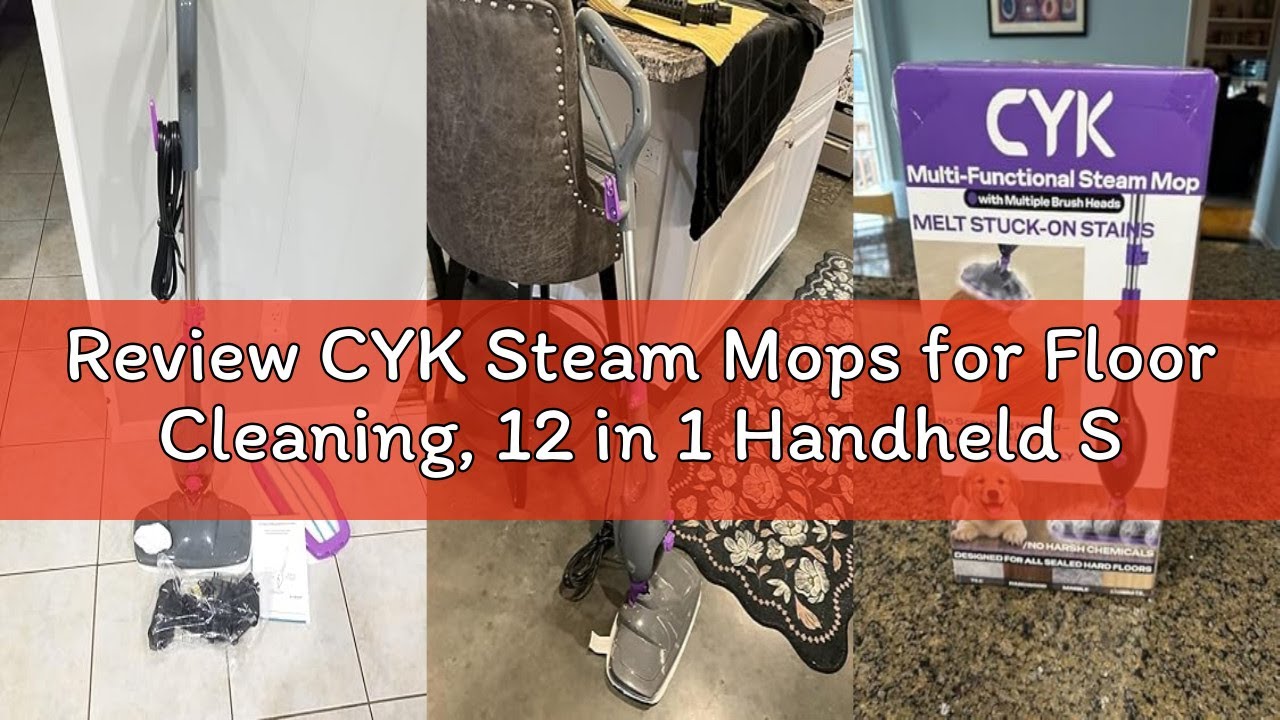Review CYK Steam Mops for Floor Cleaning, 12 in 1 Handheld Steam Cleaner for Home, Floor Steamer for