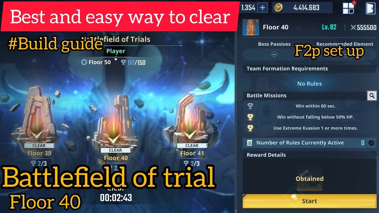 Easiest way to clear Floor 40 Battlefield of trial {Solo Leveling Arises}
