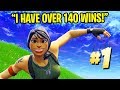 KID CAUGHT *LYING* ABOUT HIS WINS IN FORTNITE RANDOM DUOS!!