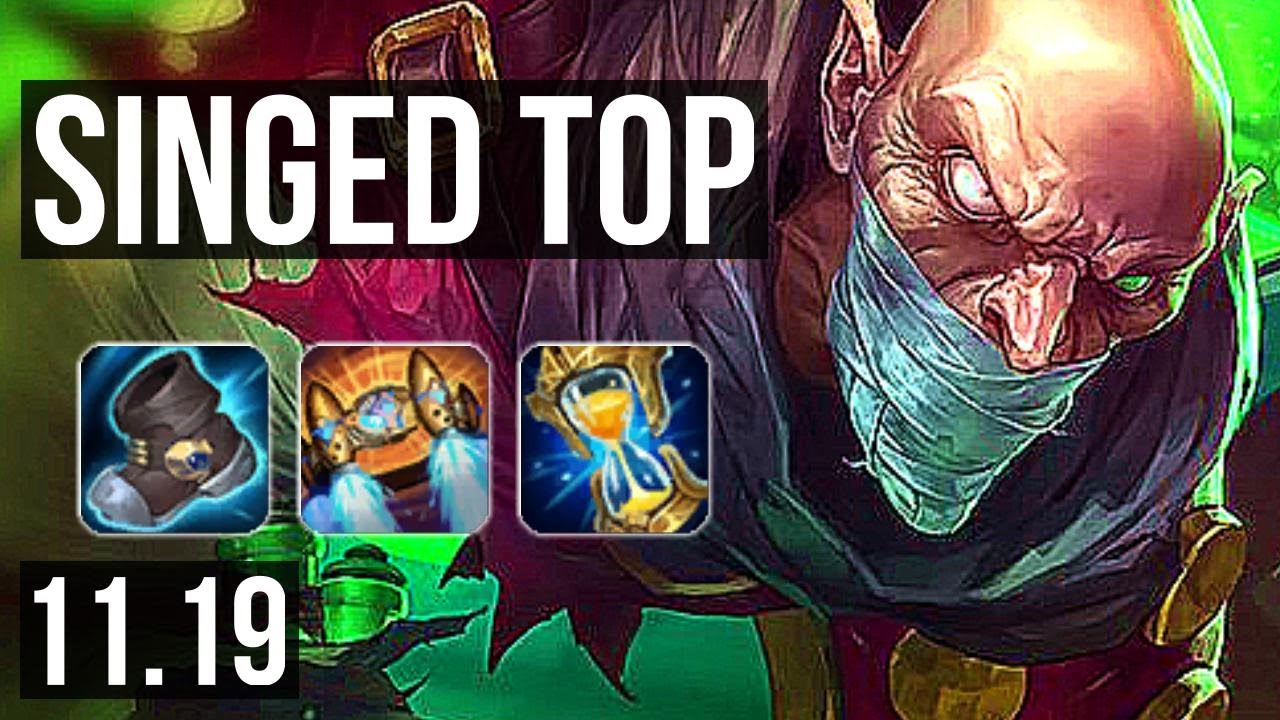 SINGED vs KARTHUS (TOP) | Rank 4 Singed, 1100+ games, 9/2/9, 1.3M mastery | EUW Grandmaster | v11.19