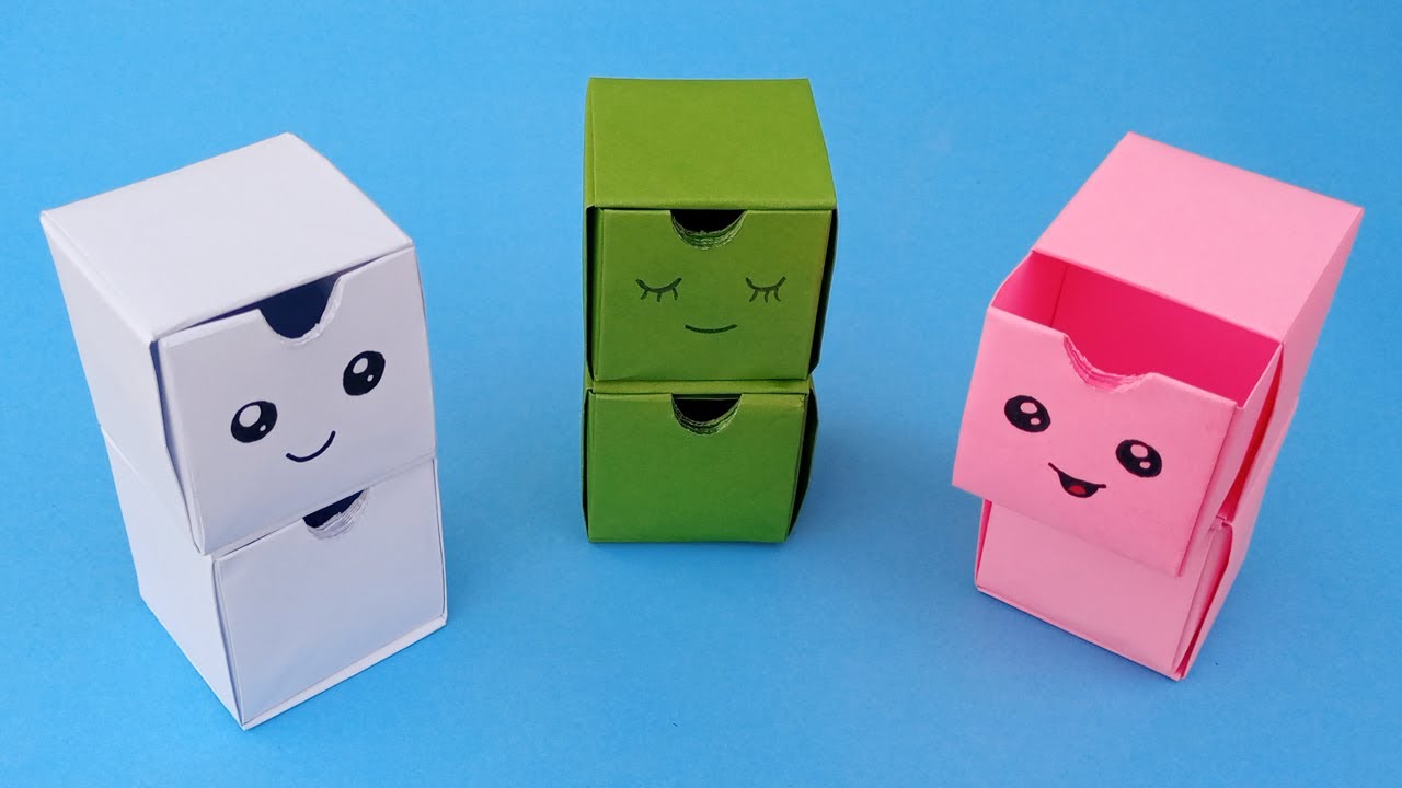 How to make Easy Origami Paper Closet DIY Origami Paper Cupboard