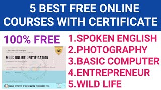 🔥 5 BEST FREE ONLINE COURSES WITH CERTIFICATE IN TAMIL 2021 | FREE ONLINE COURSES IN TAMIL 2021