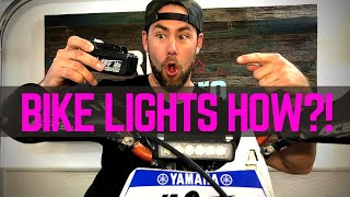 Dirt Bike Lights Using Cordless Tool Battery [How To] Updated video!