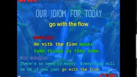 An Idiom a Day - "go with the flow"
